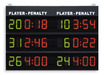 Tabellone elettronico Visualizzatore tempi penalit per 3+3 giocatori-Segnapunti indicato per Pallamano, Hockey, Pallanuoto, Calcio a 5 (Futsal)